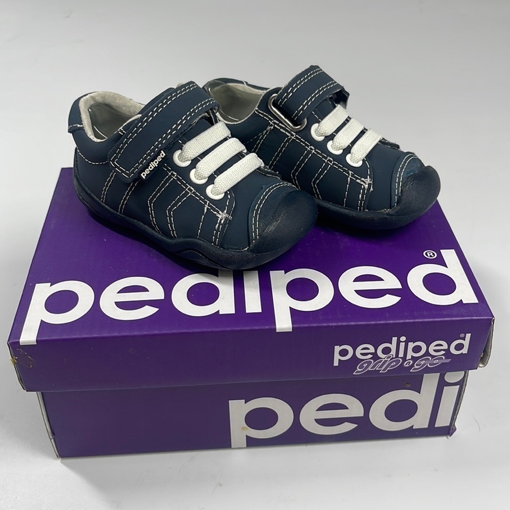 NWT Pediped Grip 'n Go Jake Navy Baby Shoe Size 3.5 (GG1)